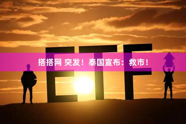 搭搭网 突发！泰国宣布：救市！