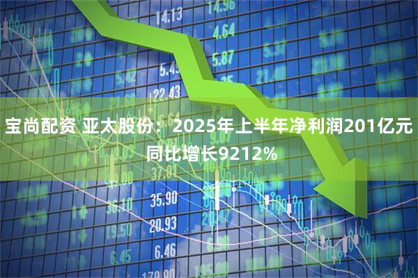 宝尚配资 亚太股份：2025年上半年净利润201亿元 同比增长9212%