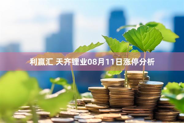 利赢汇 天齐锂业08月11日涨停分析