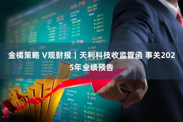 金橘策略 V观财报｜天利科技收监管函 事关2025年业绩预告